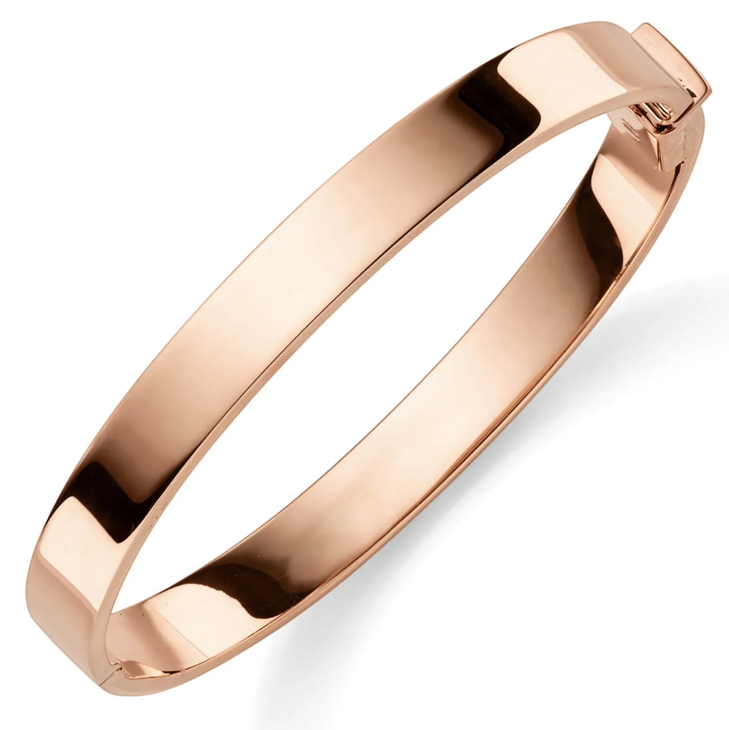 8mm Armreif 60x50mm Armschmuck 585 Gold Rotgold massiv glänzend flach schlicht