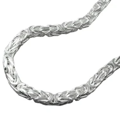 4mm Armschmuck Armband Armkette Königskette aus 925 Massiv Silber Unisex 19cm