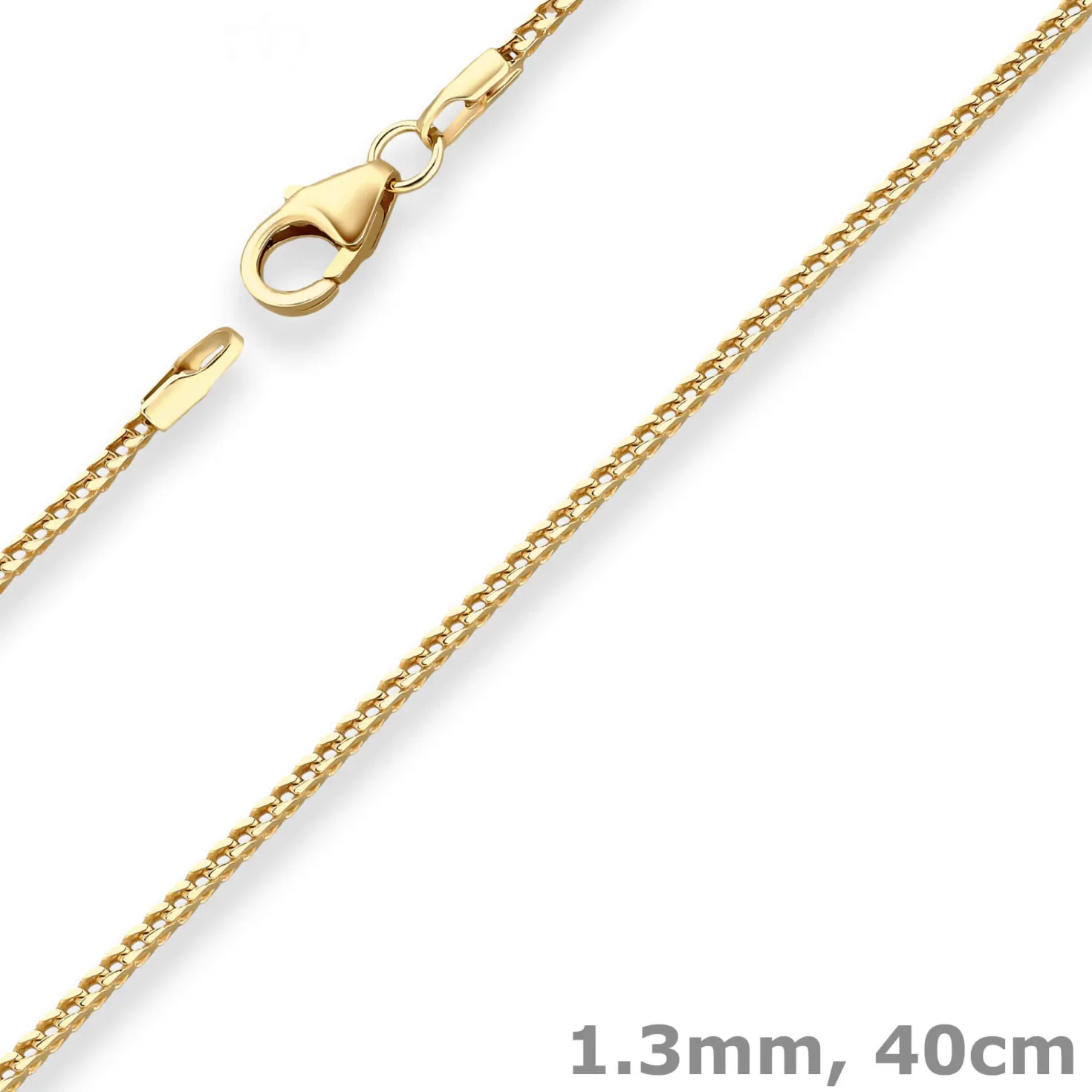 1,3mm Bingokette Goldkette Collier Halskette aus 585 Gold Gelbgold 40cm