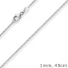 1mm Bingokette Goldkette Collier Halskette aus 585 Gold Weißgold 45cm