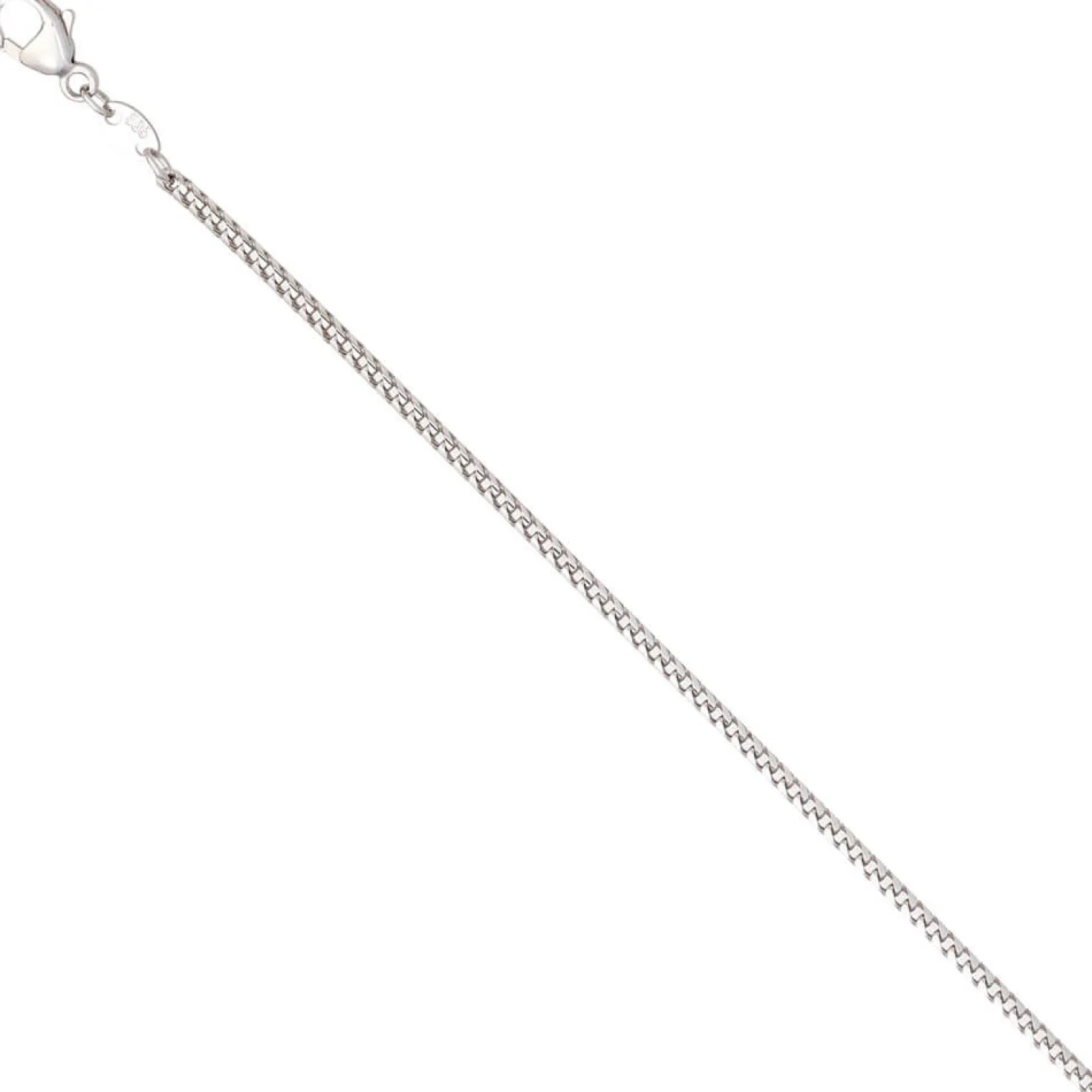 1,5mm Bingokette Kette Halskette Collier aus 585 Gold Weißgold 45cm