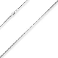 1,5mm Bingokette Silberkette Collier Halskette aus 925 Silber rhodiniert 50cm