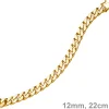 12mm breites Armband Armkette Panzerarmband 585 Gold Gelbgold massiv 22cm