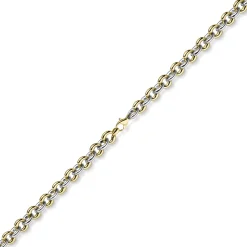 10mm breites Armband Phantasiekette Armschmuck aus 585 Gold gelb/weiß 21cm