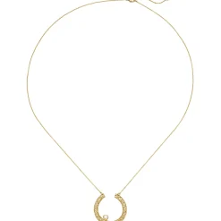 0,7mm Collier Ankerkette Anhänger mit Diamant 0.06Ct 750 Gelbgold 42-45cm