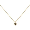 0,9mm Collier Ankerkette mit Anhänger aus Rauchquarz, 585 Gold Gelbgold, 45cm
