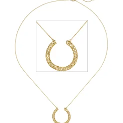 0,7mm Collier Ankerkette mit Anhänger geflochten, 750 Gold Gelbgold, 42-45cm