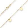 1,5mm Collier Ankerkette mit Gravurplatten rund flach 585 Gold Gelbgold 38-43cm