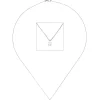 2,5mm Collier Ankerkette mit Solitär Diamant 0.07Ct W/SI 585 Gold Weißgold 45cm