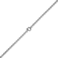6mm Collier Erbskette Collier aus 585 Gold Weißgold Halsschmuck Halskette, 45cm
