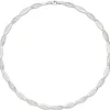 6,2mm Collier Halskette aus 925 Silber mattiert & gehämmert 45cm Halsschmuck