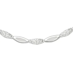 6,2mm Collier Halskette aus 925 Silber mattiert & gehämmert 45cm Halsschmuck