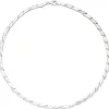 4,6mm Collier Halskette aus 925 Silber mit 210 Zirkonia 45cm Halsschmuck Damen
