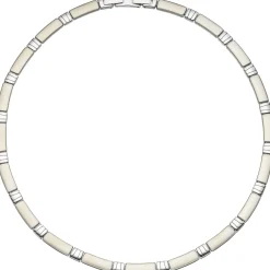 6,4mm Collier Halskette Halsreif Halsschmuck, teilmattiert, Edelstahl, 47cm