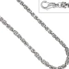7,2mm Collier Halskette Königs-Erbskette aus echtem 925 Silber rhodiniert, 50cm