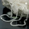 4,6mm Collier Halskette Panzerkette, Muster, flach, 925 Silber, 50cm