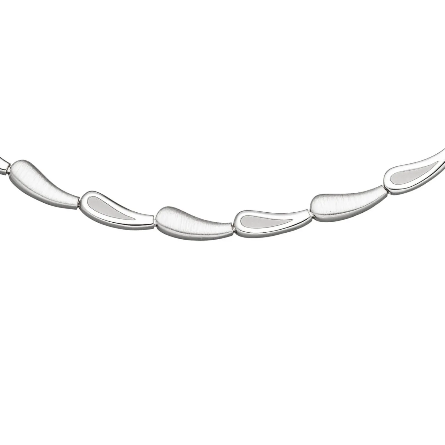 5,3mm Collier Halskette 925 Silber rhodiniert & teilmattiert 45cm Halsschmuck
