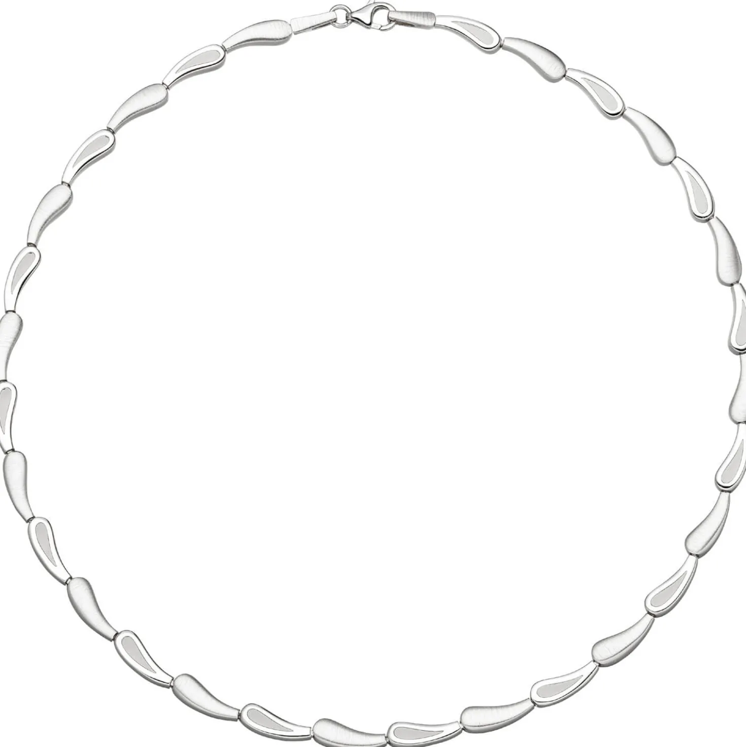 5,3mm Collier Halskette 925 Silber rhodiniert & teilmattiert 45cm Halsschmuck