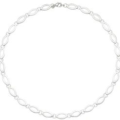 7,7mm Collier Halskette 925 Silber teilmattiert & rhodiniert 45cm Halsschmuck