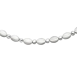 5,4mm Collier Halskette 925 Silber teilmattiert & rhodiniert 45cm Halsschmuck