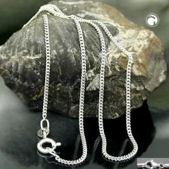 1,4mm Collier Kette Halskette, Panzer, echtes 925 Silber, Damen, 50cm