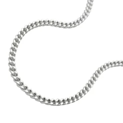 1,4mm Collier Kette Halskette, Panzer, echtes 925 Silber, Damen, 50cm