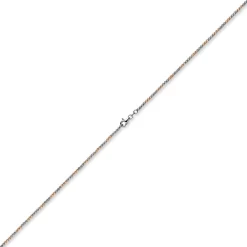1,8mm Collier Kugelkette aus 750 Gold Weißgold Rotgold bicolor Halsschmuck, 42cm