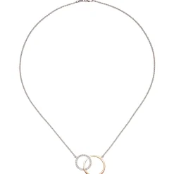 1,5mm Collier mit 25 Diamanten 0.25Ct 585 Gold Weißgold Rotgold 42cm