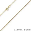 1,2mm Collier runde Veneziakette aus 585 Gold Gelbgold Halsschmuck, 50cm