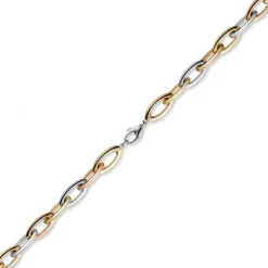 11mm Collier Spitzanker Kette Phantasiekette 585 Gold gelb/weiß/rot, 50cm