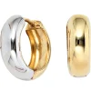 14,6mm Creolen Ohrringe Klappcreole 333 Gold Gelbgold teilrhodiniert