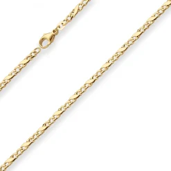 3,4mm Dollarkette Goldkette Collier Halskette aus 333 Gold Gelbgold 55cm