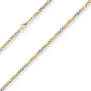 2,7mm Dollarkette Goldkette Collier Halskette aus 585 Gold gelb/weiß 45cm
