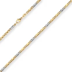 2,7mm Dollarkette Goldkette Collier Halskette aus 585 Gold gelb/weiß 45cm