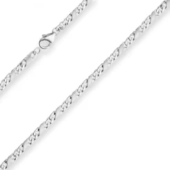3,7mm Dollarkette Kette Collier Halskette aus 925 Silber matt-glänzend 50cm