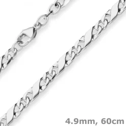 4,9mm Dollarkette Silberkette Collier Halskette aus 925 Silber 60cm