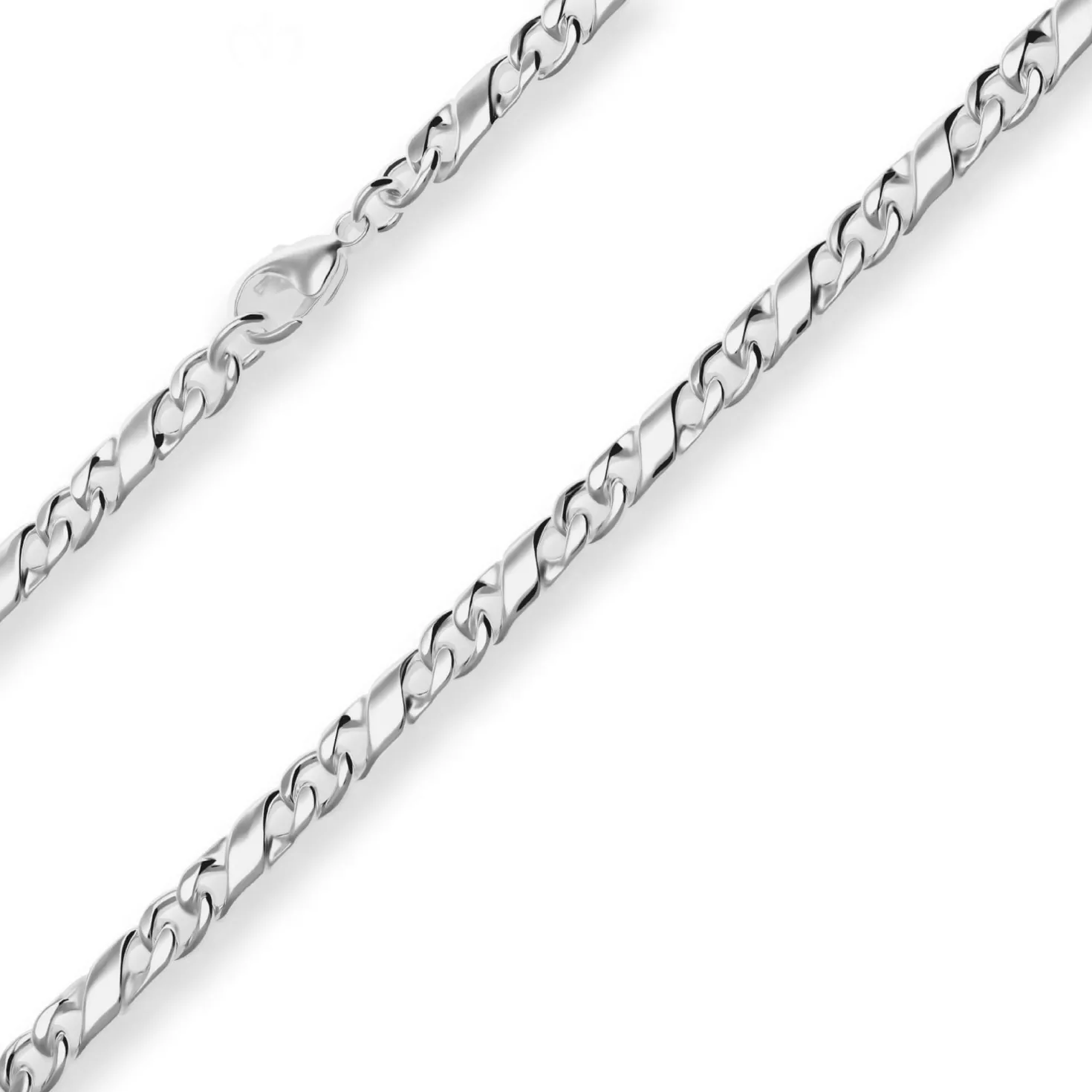 5,6mm Dollarkette Silberkette Collier Halskette aus 925 Silber 50cm