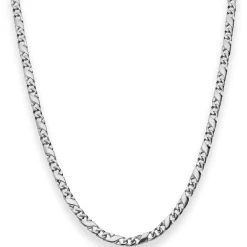 3,7mm Dollarkette Silberkette Collier Halskette aus 925 Silber rhodiniert 45cm