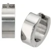 13,6mm Edelstahl Creolen Klappcreolen, kantig mattiert, für Damen