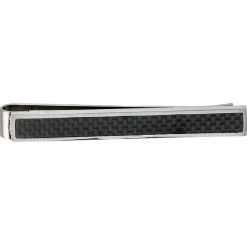 57,4 mm Edelstahl Krawattenschieber mit Carbon kombiniert, für Herren
