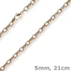 5mm Erbs-Anker oval Armband Armkette Armschmuck aus 585 Gold Rotgold 21cm