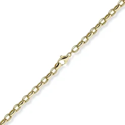 5mm Erbs-Anker oval Kette Halskette Collier aus 585 Gold Gelbgold 45cm