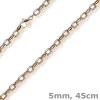 5mm Erbs-Anker oval Kette Halskette Collier aus 585 Gold Rotgold 45cm