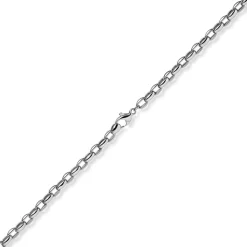 5mm Erbs-Anker oval Kette Halskette Collier aus 585 Gold Weißgold 50cm
