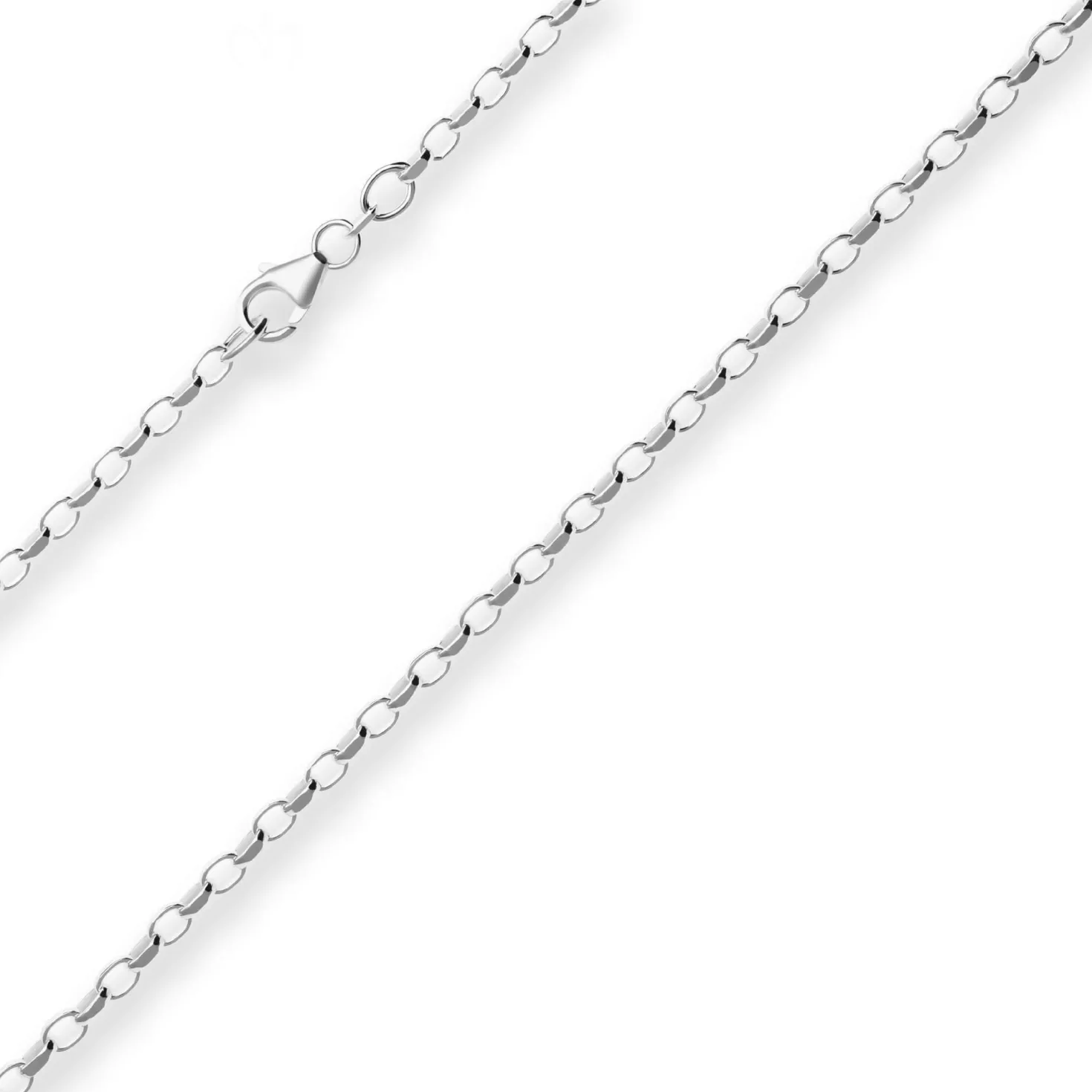 3,1mm Erbskette diamantiert Silberkette Collier Halskette aus 925 Silber 61cm