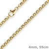 4mm Erbskette Goldkette Collier Halskette aus 585 Gold Gelbgold 55cm