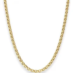 4mm Erbskette Goldkette Collier Halskette aus 585 Gold Gelbgold 55cm