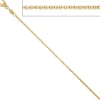 1,5mm Erbskette Kette Collier, 333 Gold Gelbgold, Goldkette, 38 cm