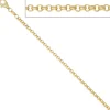 2,5mm Erbskette Kette Collier, 333 Gold Gelbgold, Goldkette, 42 cm