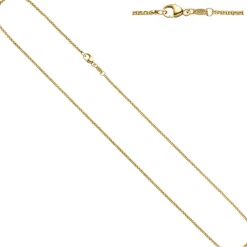 1,5mm Erbskette Kette Collier, 333 Gold Gelbgold, Goldkette, 36 cm
